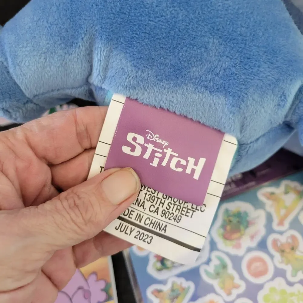 Lot Of 4 Stitch Disney Plush‎ Stuffed Also Stickers And Book